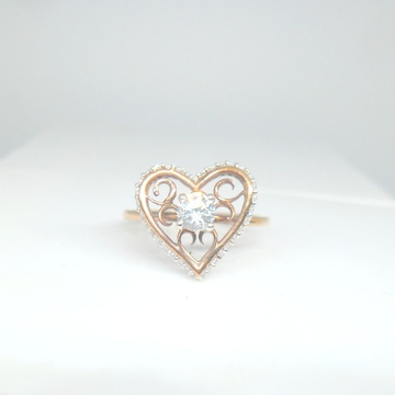 18KT Rose Gold Fancy Hart Shape with Soliter diamo... by 